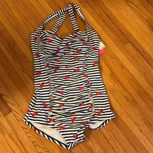Betsey Johnson Sailor Stripe Swimsuit